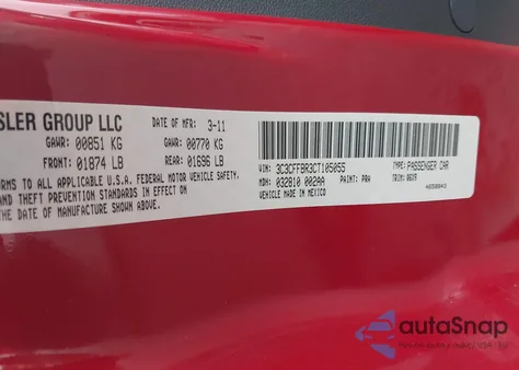 2012 Fiat 500 Sport из США, поврежденный, VIN 3C3CFFBR3CT105055